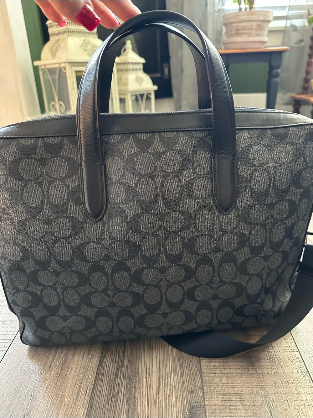 Coach Graham Slim Briefcase in Black Signature Canvas-EXCELLENT CONDITION - Picture 3 of 14